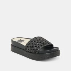 SIDONA SANDALS ONYX RAFFIA(Sidona Sandals Onyx Raffia) -Dolce Vita DOLCEVITA SANDALS SIDONA ONYXRAFFIA 01