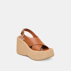 SKYLAR WEDGES BROWN LEATHER(Skylar Wedges Brown Leather) -Dolce Vita DOLCEVITA SANDALS SKYLAR BROWNLEATHER 01