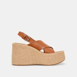 SKYLAR WEDGES BROWN LEATHER(Skylar Wedges Brown Leather)