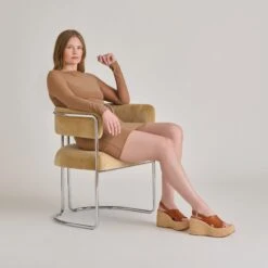 SKYLAR WEDGES BROWN LEATHER(Skylar Wedges Brown Leather) -Dolce Vita DOLCEVITA SANDALS SKYLAR BROWNLEATHER ONFOOT01