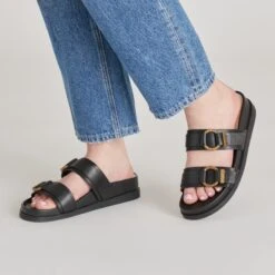 SOYA SANDALS BLACK STELLA(Soya Sandals Black Stella) -Dolce Vita DOLCEVITA SANDALS SOYA BLACKLEATHER ONFOOT 02
