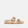 SOYA SANDALS GOLD DISTRESSED LEATHER(Soya Sandals Gold Distressed Leather)