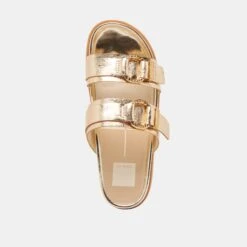 SOYA SANDALS GOLD DISTRESSED LEATHER(Soya Sandals Gold Distressed Leather) -Dolce Vita DOLCEVITA SANDALS SOYA GOLDDISTRESSEDLEATHER 06