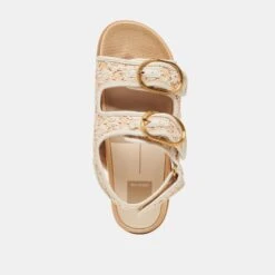 STARLA SANDALS CREME FLORAL RAFFIA(Starla Sandals Creme Floral Raffia) -Dolce Vita DOLCEVITA SANDALS STARLA CREMEFLORAL 06
