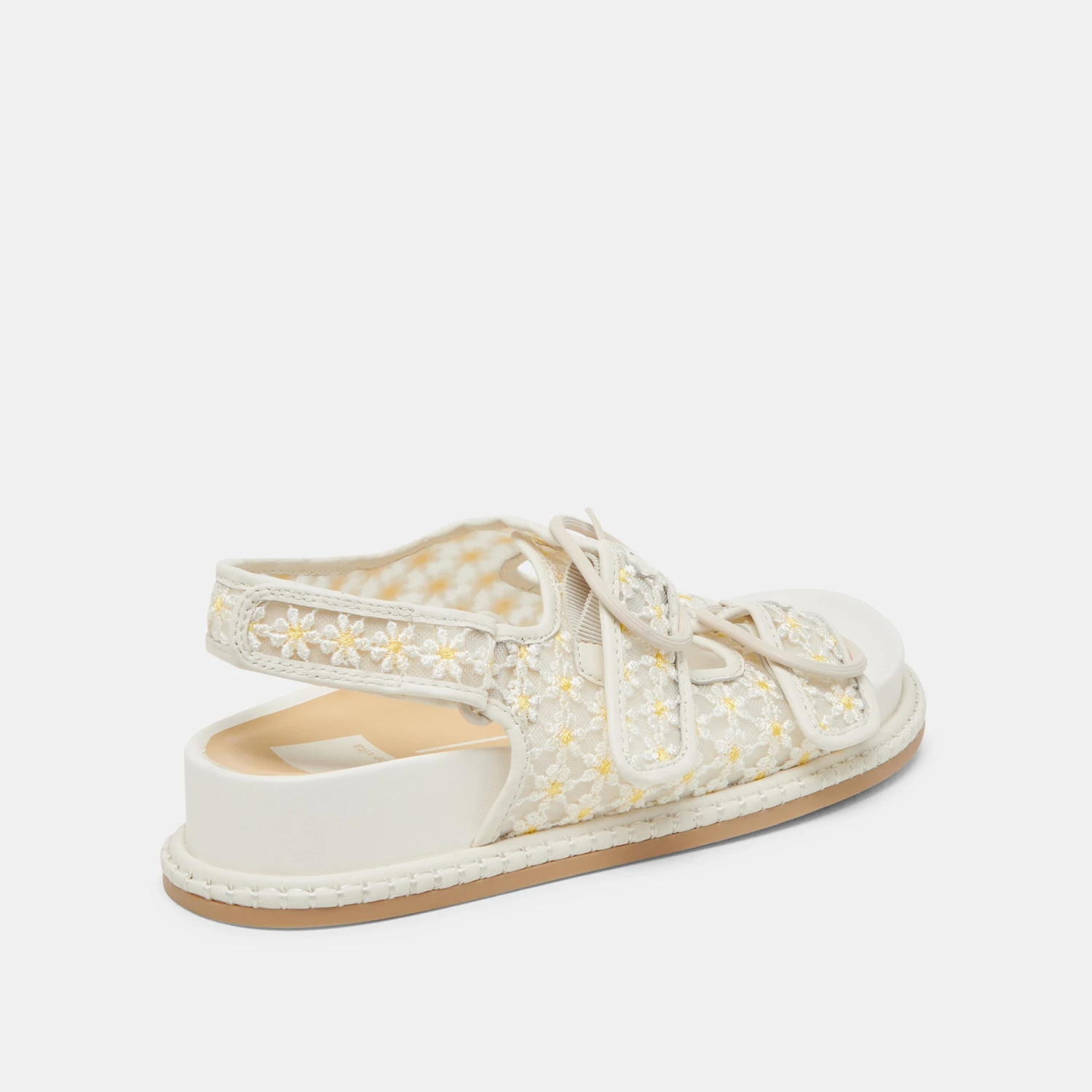 STUART FLORAL SANDALS WHITE YELLOW FLORAL MESH(Stuart Floral Sandals White Yellow Floral Mesh) 5 STUART FLORAL SANDALS WHITE YELLOW FLORAL MESH(Stuart Floral Sandals White Yellow Floral Mesh) - Image 5