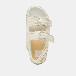 STUART FLORAL SANDALS WHITE YELLOW FLORAL MESH(Stuart Floral Sandals White Yellow Floral Mesh) 20 STUART FLORAL SANDALS WHITE YELLOW FLORAL MESH(Stuart Floral Sandals White Yellow Floral Mesh) -Dolce Vita DOLCEVITA SANDALS STUARTFLORAL WHITEYELLOWFLORALMESH 06