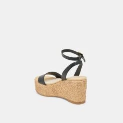 TALISA WEDGES BLACK LEATHER(Talisa Wedges Black Leather) -Dolce Vita DOLCEVITA SANDALS TALISA BLACKLEATHER 09