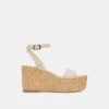 TALISA WEDGES IVORY LEATHER(Talisa Wedges Ivory Leather)