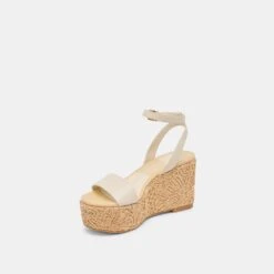 TALISA WEDGES IVORY LEATHER(Talisa Wedges Ivory Leather) -Dolce Vita DOLCEVITA SANDALS TALISA IVORYLEATHER 08
