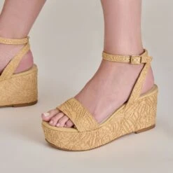 TALISA WEDGES NATURAL MACRAME(Talisa Wedges Natural Macrame) -Dolce Vita DOLCEVITA SANDALS TALISA NATURALMACRAME ONFOOT 03