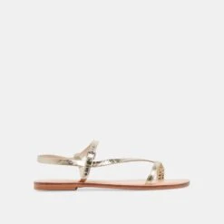 WANDRE SANDALS GOLD DISTRESSED LEATHER(Wandre Sandals Gold Distressed Leather)