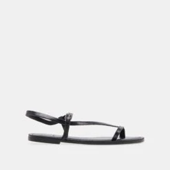 WANDRE SANDALS NOIR EMBOSSED LEATHER(Wandre Sandals Noir Embossed Leather)