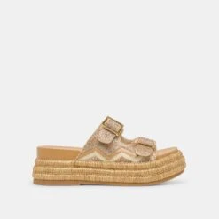 WIXIE SANDALS GOLD MULTI BEADS(Wixie Sandals Gold Multi Beads)