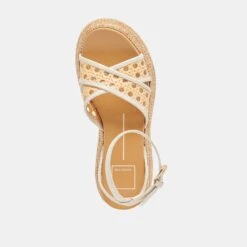 WRILEY SANDALS CREME WOVEN RAFFIA(Wriley Sandals Creme Woven Raffia) 16 WRILEY SANDALS CREME WOVEN RAFFIA(Wriley Sandals Creme Woven Raffia) -Dolce Vita DOLCEVITA SANDALS WRILEY CREMEWOVENRAFFIA 06