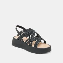 GATSBY SANDALS BLACK LEATHER(Gatsby Sandals Black Leather) -Dolce Vita DOLCEVITA SANDAL GATSBY BLACKLEATHER 01