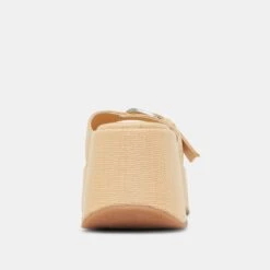 GISEL HEELS LT NATURAL WOVEN RAFFIA(Gisel Heels Lt Natural Woven Raffia) -Dolce Vita DOLCEVITA SANDAL GISEL LTNATURALWOVENRAFFIA 05