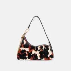PRYA SHOULDER BAG BROWN PRINTED CALF HAIR(Prya Shoulder Bag Brown Printed Calf Hair) -Dolce Vita DOLCEVITA SHOULDERBAG PRYA H BROWNPRINTCALFHAIR 4