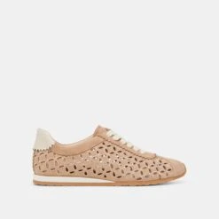 DANIE EYELET PERF SNEAKERS CAMEL SUEDE(Danie Eyelet Perf Sneakers Camel Suede)