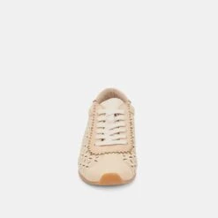 DANIE EYELET PERF SNEAKERS LT NATURAL RAFFIA(Danie Eyelet Perf Sneakers Lt Natural Raffia) -Dolce Vita DOLCEVITA SNEAKERS DANIEEYELETPERF CAMELSUEDE 04