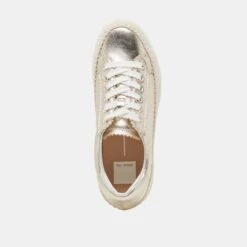 LENNIX SNEAKERS LIGHT GOLD METALLIC LEATHER(Lennix Sneakers Light Gold Metallic Leather) -Dolce Vita DOLCEVITA SNEAKERS LENNIX LIGHTGOLDMETALLICLEATHER 06