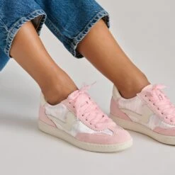 NOTICE X BYRDIE GOLF SNEAKERS PINK FLORAL NYLON(Notice X Byrdie Golf Sneakers Pink Floral Nylon) -Dolce Vita DOLCEVITA SNEAKERS NOTICEBYRDIES PINK FLORAL ONFOOT 09
