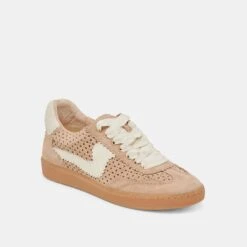 NOTICE EYELET PERF SNEAKERS CAMEL SUEDE(Notice Eyelet Perf Sneakers Camel Suede) -Dolce Vita DOLCEVITA SNEAKERS NOTICEEYELETPERF CAMELSUEDE 01