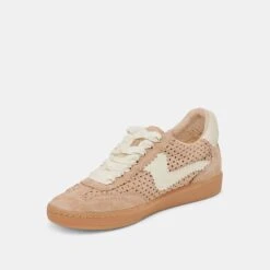 NOTICE EYELET PERF SNEAKERS CAMEL SUEDE(Notice Eyelet Perf Sneakers Camel Suede) -Dolce Vita DOLCEVITA SNEAKERS NOTICEEYELETPERF CAMELSUEDE 08