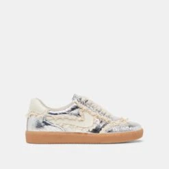 NOTICE LACE SNEAKERS SILVER DISTRESSED LEATHER - Re:vita(Notice Lace Sneakers Silver Distressed Leather 6xjcxrtesr Resale)