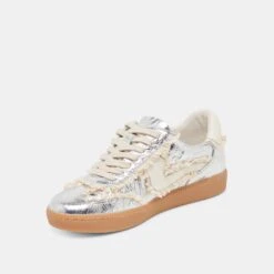 NOTICE LACE SNEAKERS SILVER DISTRESSED LEATHER(Notice Lace Sneakers Silver Distressed Leather) 16 NOTICE LACE SNEAKERS SILVER DISTRESSED LEATHER(Notice Lace Sneakers Silver Distressed Leather) -Dolce Vita DOLCEVITA SNEAKERS NOTICELACE SILVERDISTRESSEDLEATHER 08