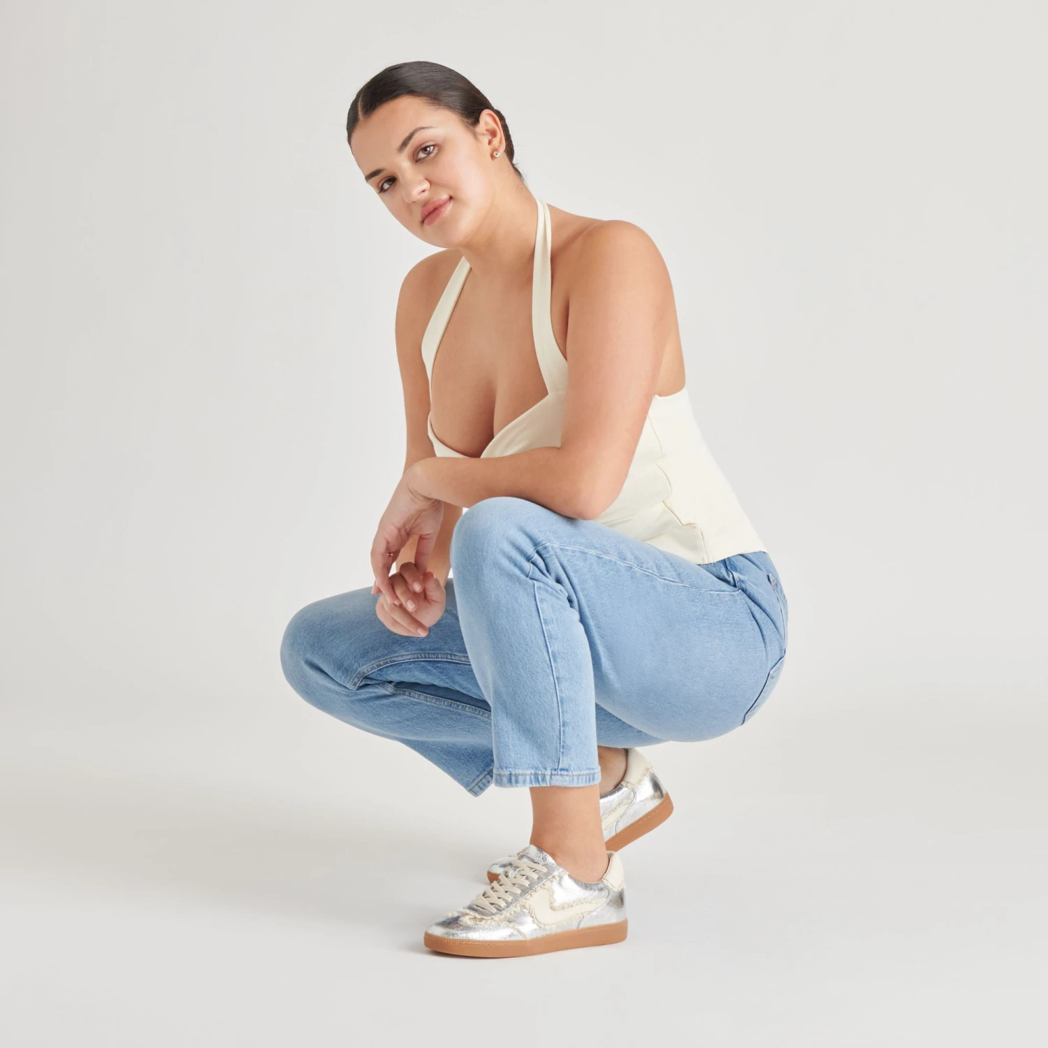 NOTICE LACE SNEAKERS SILVER DISTRESSED LEATHER(Notice Lace Sneakers Silver Distressed Leather) 3 NOTICE LACE SNEAKERS SILVER DISTRESSED LEATHER(Notice Lace Sneakers Silver Distressed Leather) - Image 3