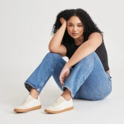 NOTICE MESH SNEAKERS WHITE WOVEN MESH(Notice Mesh Sneakers White Woven Mesh) -Dolce Vita DOLCEVITA SNEAKERS NOTICEMESH IVORYWOVENMESH ONFOOT 02