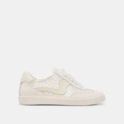 NOTICE PEARL SNEAKERS OFF WHITE SATIN(Notice Pearl Sneakers Off White Satin)