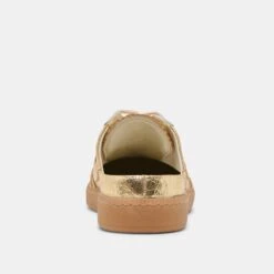 NOTICE SLIDE SNEAKERS GOLD DISTRESSED LEATHER(Notice Slide Sneakers Gold Distressed Leather) -Dolce Vita DOLCEVITA SNEAKERS NOTICESLIDE GOLDDISTRESSEDLEATHER 05