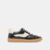 NOTICE STITCH SNEAKERS NOIR CROCO EMBOSSED LEATHER(Notice Stitch Sneakers Noir Croco Embossed Leather)