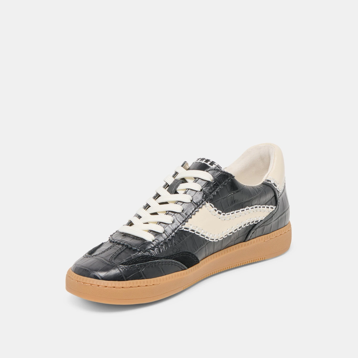 NOTICE STITCH SNEAKERS NOIR CROCO EMBOSSED LEATHER(Notice Stitch Sneakers Noir Croco Embossed Leather) 4 NOTICE STITCH SNEAKERS NOIR CROCO EMBOSSED LEATHER(Notice Stitch Sneakers Noir Croco Embossed Leather) - Image 4