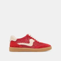 NOTICE SNEAKERS CHERRY PERFORATED NUBUCK(Notice Sneakers Cherry Perforated Nubuck)