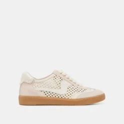 NOTICE SNEAKERS IVORY PERFORATED NUBUCK(Notice Sneakers Ivory Perforated Nubuck)