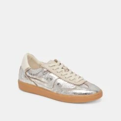 NOTICE SNEAKERS SILVER DISTRESSED LEATHER(Notice Sneakers Silver Distressed Leather) -Dolce Vita DOLCEVITA SNEAKERS NOTICE SILVERDISTRESSEDLEATHER 01