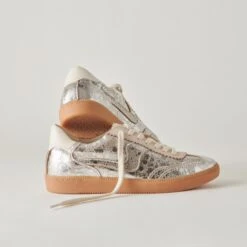 NOTICE SNEAKERS SILVER DISTRESSED LEATHER(Notice Sneakers Silver Distressed Leather) -Dolce Vita DOLCEVITA SNEAKERS NOTICE SILVERDISTRESSEDLEATHER DETAILS 01