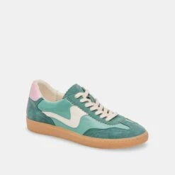 NOTICE SNEAKERS GREEN SUEDE(Notice Sneakers Green Suede) -Dolce Vita DOLCEVITA SNEAKERS NOTICE WHITEGREENLEATHER 01