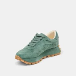 TRICIA SNEAKERS DK GREEN SUEDE(Tricia Sneakers Dk Green Suede) -Dolce Vita DOLCEVITA SNEAKERS TRICIA DKGREENSUEDE 08