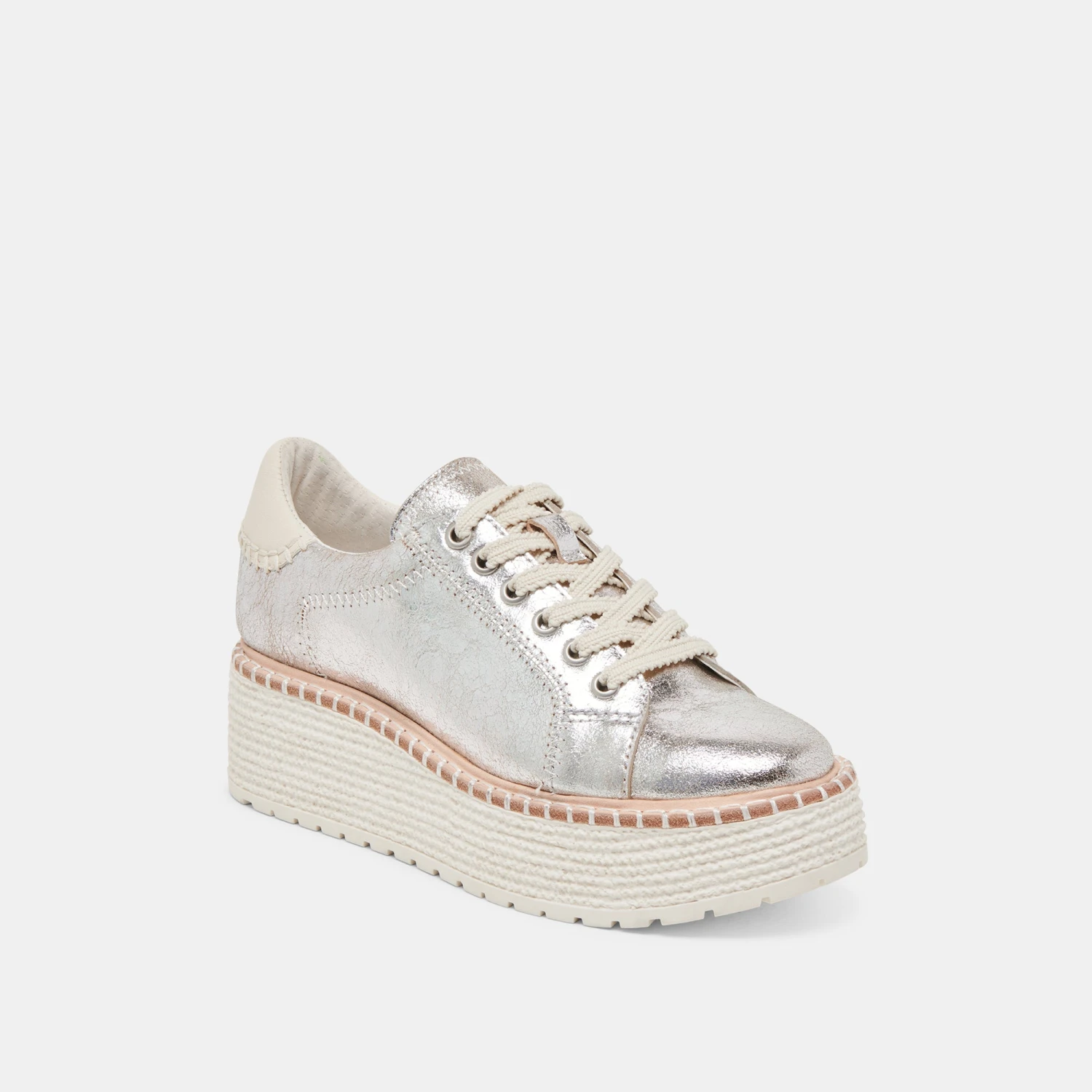 TWAIN SNEAKERS SILVER CRACKLED LEATHER(Twain Sneakers Silver Crackled Leather) 3 TWAIN SNEAKERS SILVER CRACKLED LEATHER(Twain Sneakers Silver Crackled Leather) - Image 3