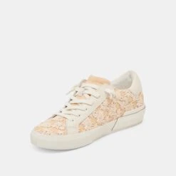 ZINA FLORAL SNEAKERS CREME FLORAL RAFFIA(Zina Floral Sneakers Creme Floral Raffia) 16 ZINA FLORAL SNEAKERS CREME FLORAL RAFFIA(Zina Floral Sneakers Creme Floral Raffia) -Dolce Vita DOLCEVITA SNEAKERS ZINAFLORAL CREMEFLORALRAFFIA 08