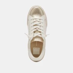 ZINA SNEAKERS BONE GOLD WOVEN(Zina Sneakers Bone Gold Woven) -Dolce Vita DOLCEVITA SNEAKERS ZINA BONE GOLDWOVEN 06