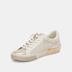 ZINA SNEAKERS BONE GOLD WOVEN(Zina Sneakers Bone Gold Woven) -Dolce Vita DOLCEVITA SNEAKERS ZINA BONE GOLDWOVEN 09