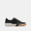 ZINA WIDE SNEAKERS ONYX EMBOSSED LEATHER - Re:vita(Zina Wide Sneakers Onyx Embossed Leather Resale)