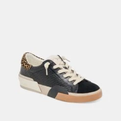 ZINA PLUSH SNEAKERS BLACK MULTI WOVEN(Zina Plush Sneakers Black Multi Woven) -Dolce Vita DOLCEVITA SNEAKERS ZINA PLUSH BLACK MULTI WOVEN 01