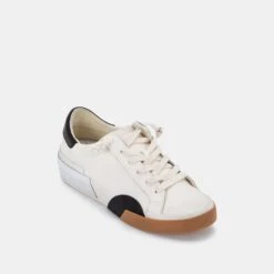 ZINA SNEAKERS WHITE BLACK LEATHER(Zina Sneakers White Black Leather) -Dolce Vita DOLCEVITA SNEAKERS ZINA WHITE BLACK