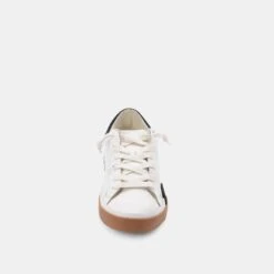 ZINA SNEAKERS WHITE BLACK LEATHER(Zina Sneakers White Black Leather) -Dolce Vita DOLCEVITA SNEAKERS ZINA WHITE BLACK FRONT