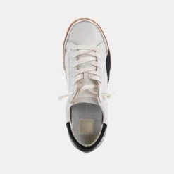 ZINA SNEAKERS WHITE BLACK LEATHER(Zina Sneakers White Black Leather) -Dolce Vita DOLCEVITA SNEAKERS ZINA WHITE BLACK TOP